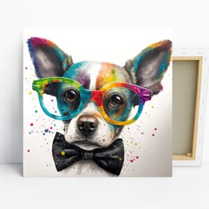 Dog With Glasses Art