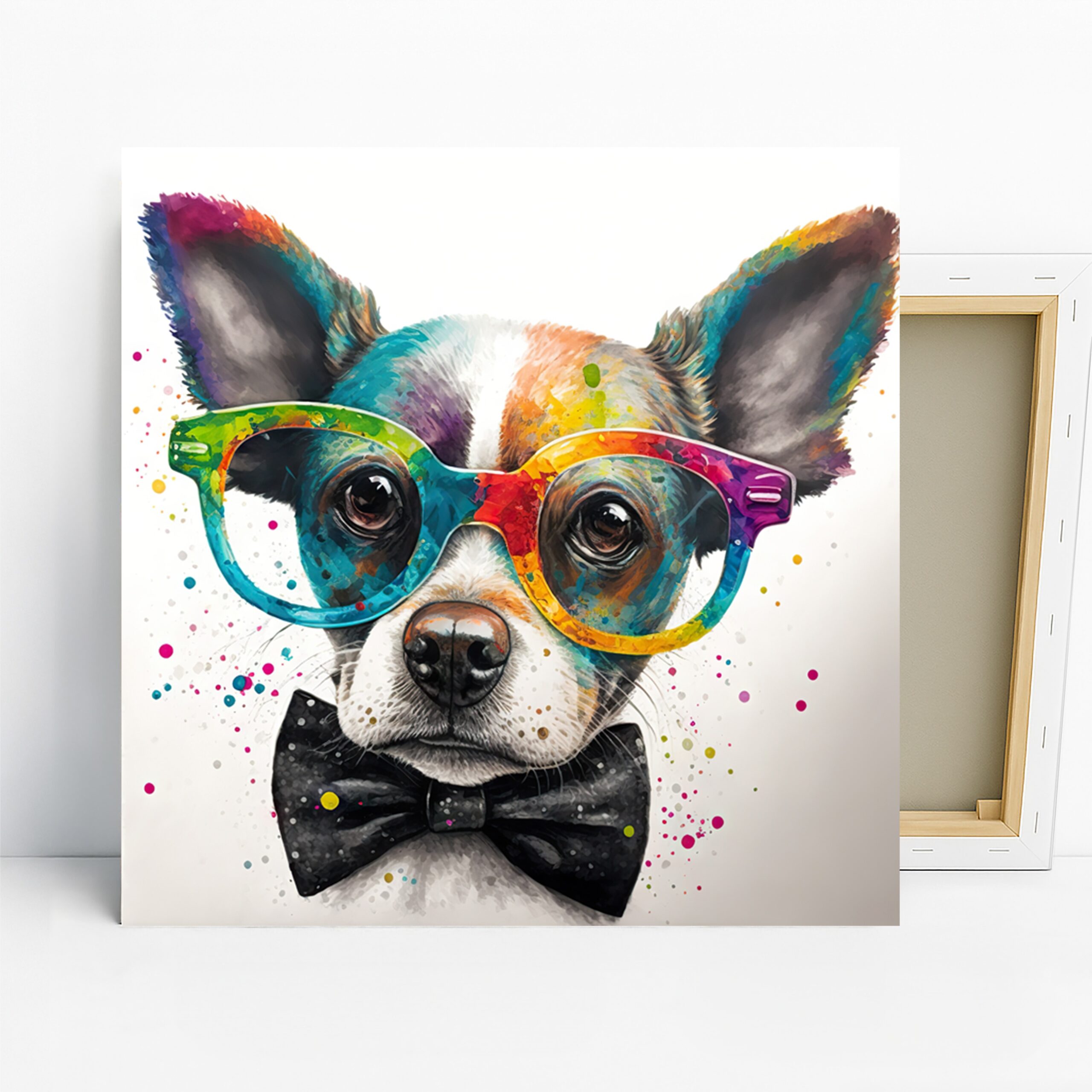 1.jpg Dog With Glasses Art