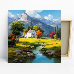 Mountain Cabin Serenity Art