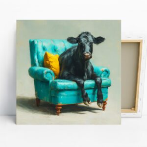 Cow on Couch Art
