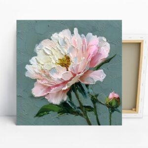 Peony Bloom Art, Canvas or Poster, Floral Class...