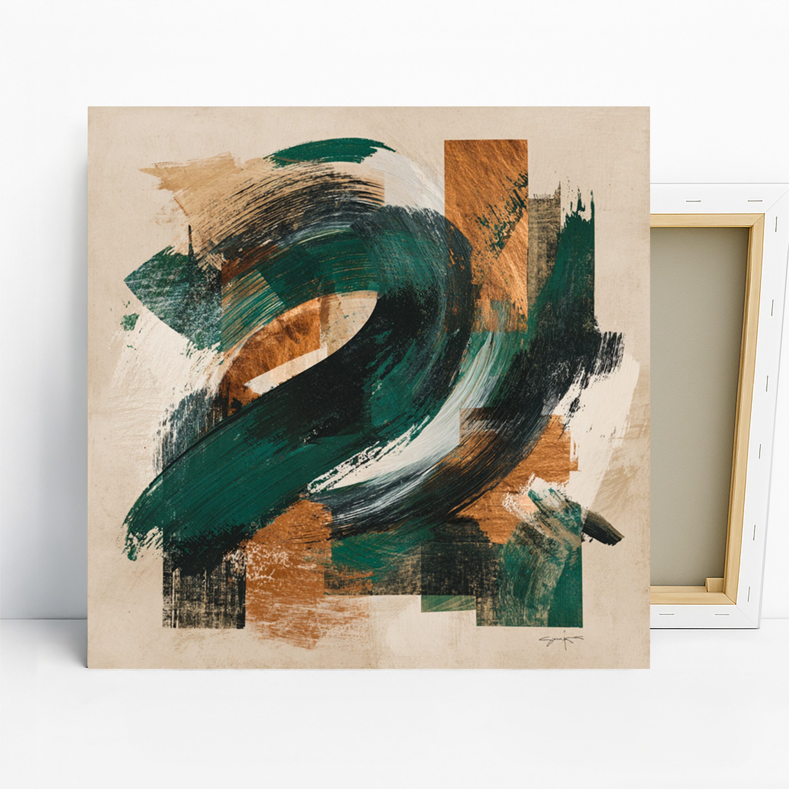 1.jpg Emerald Swirl Abstract Art