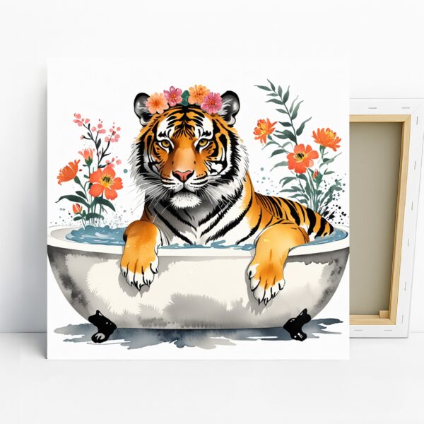 Tiger Bath Time Art
