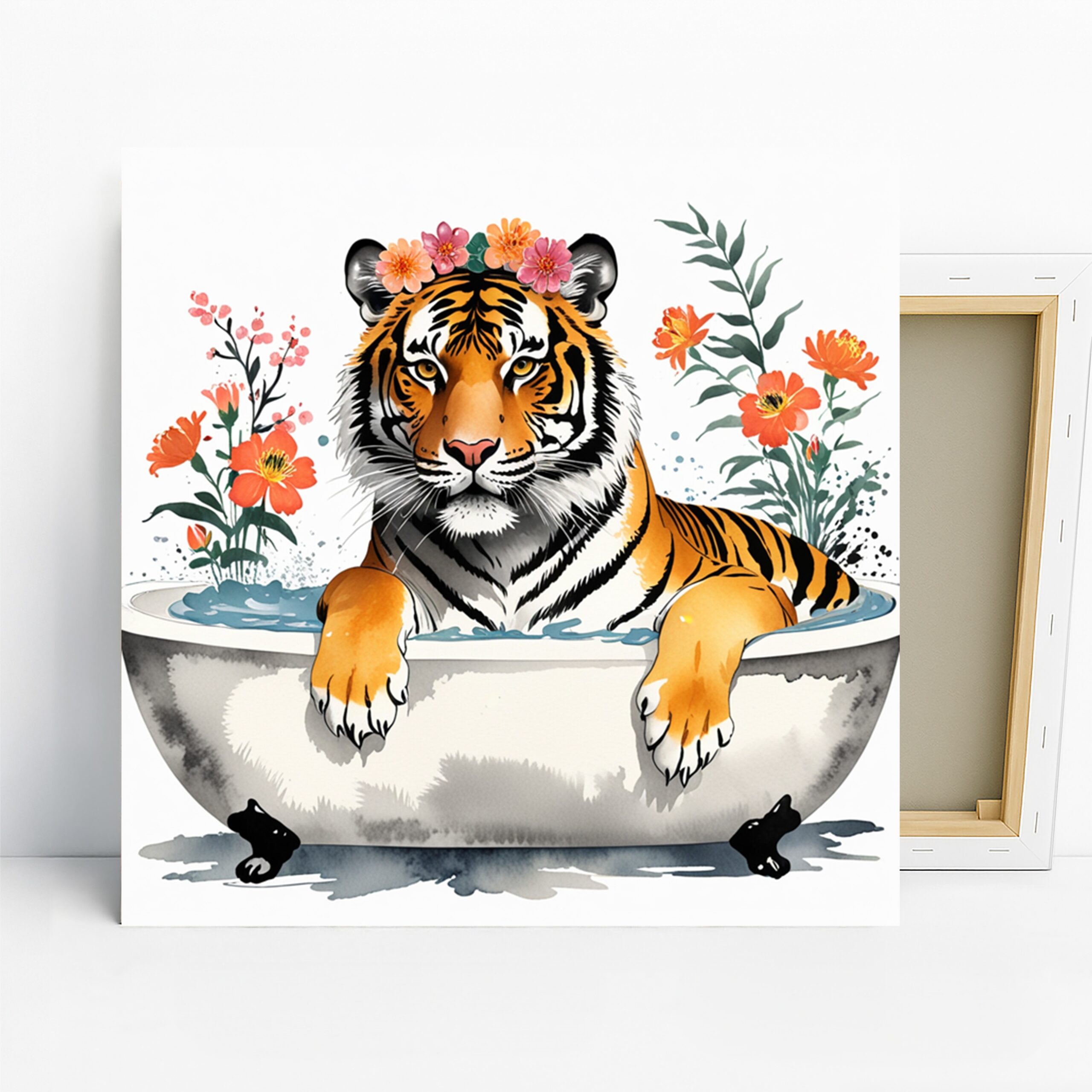 1.jpg Tiger Bath Time Art