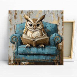 Owl Reading Art