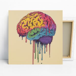Colorful Brain Drip Art