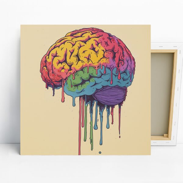 Colorful Brain Drip Art