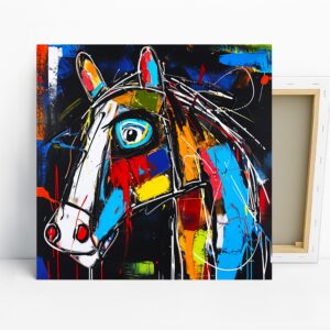 Horse Art, Canvas or Poster, Abstract Contempor...