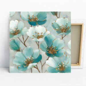 Teal Blossom Art