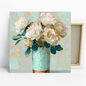Elegant Peony Bouquet Art, Canvas or Poster, Co...