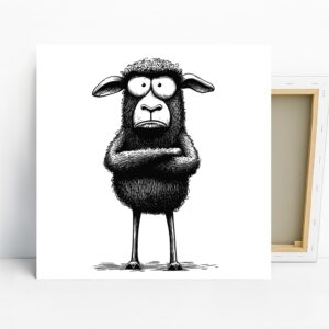 Grumpy Sheep Art
