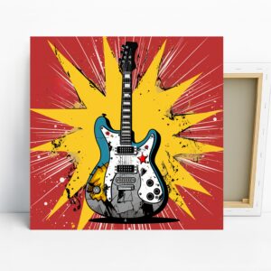Electric Guitar Explosion Art