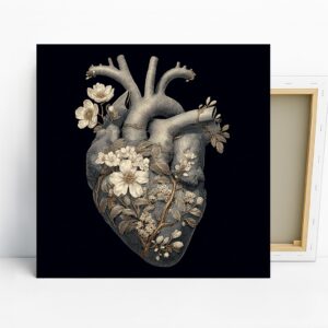 Blooming Heart Anatomy Art