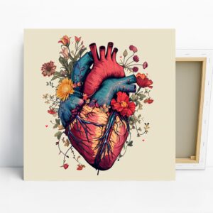 Blooming Heart Anatomy Art