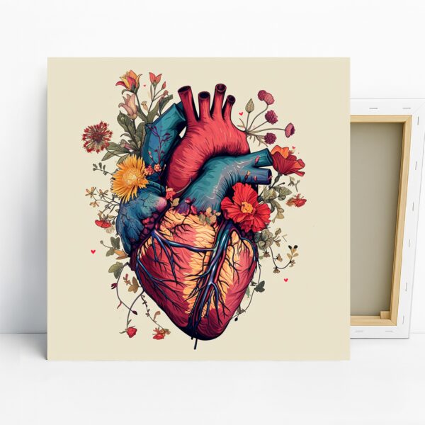 Blooming Heart Anatomy Art