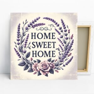 Lavender Home Sweet Home Art