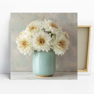 Chrysanthemum Art, Canvas or Poster, Floral Con...