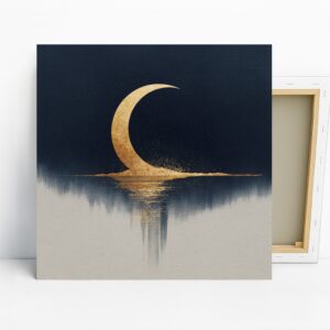 Crescent Moon Reflection Art