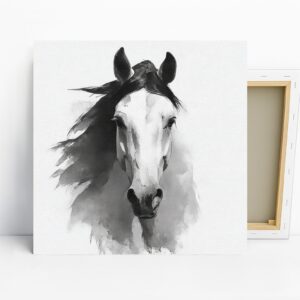 Horse Portrait Art, Canvas or Poster, Contempor...