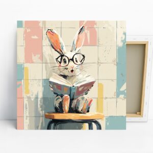 Bunny Reading Art
