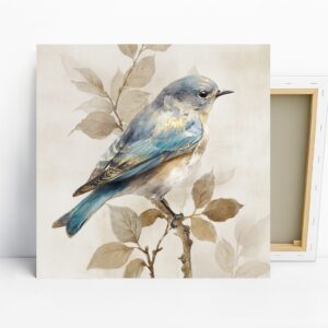 Blue Bird Art, Canvas or Poster, Contemporary N...