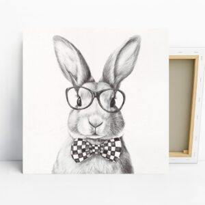 Bunny Art, Canvas or Poster, Whimsical Contempo...