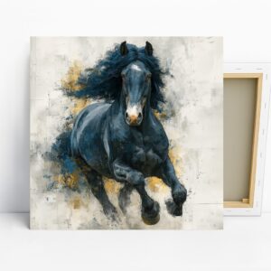 Blue Horse Art, Canvas or Poster, Contemporary ...