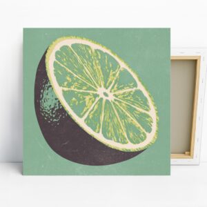 Retro Lime Slice Art