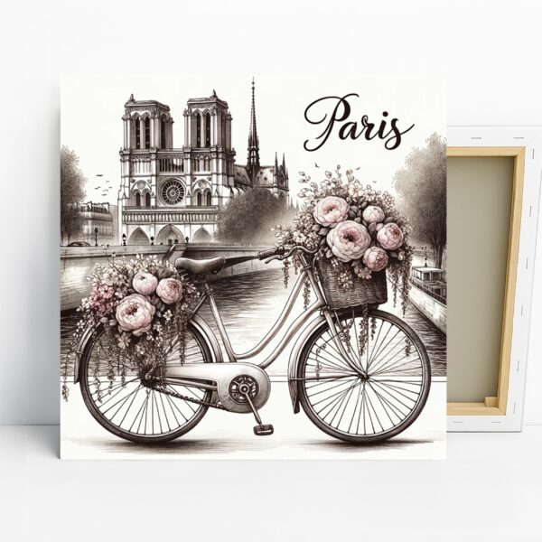 Vintage Paris Bicycle Art