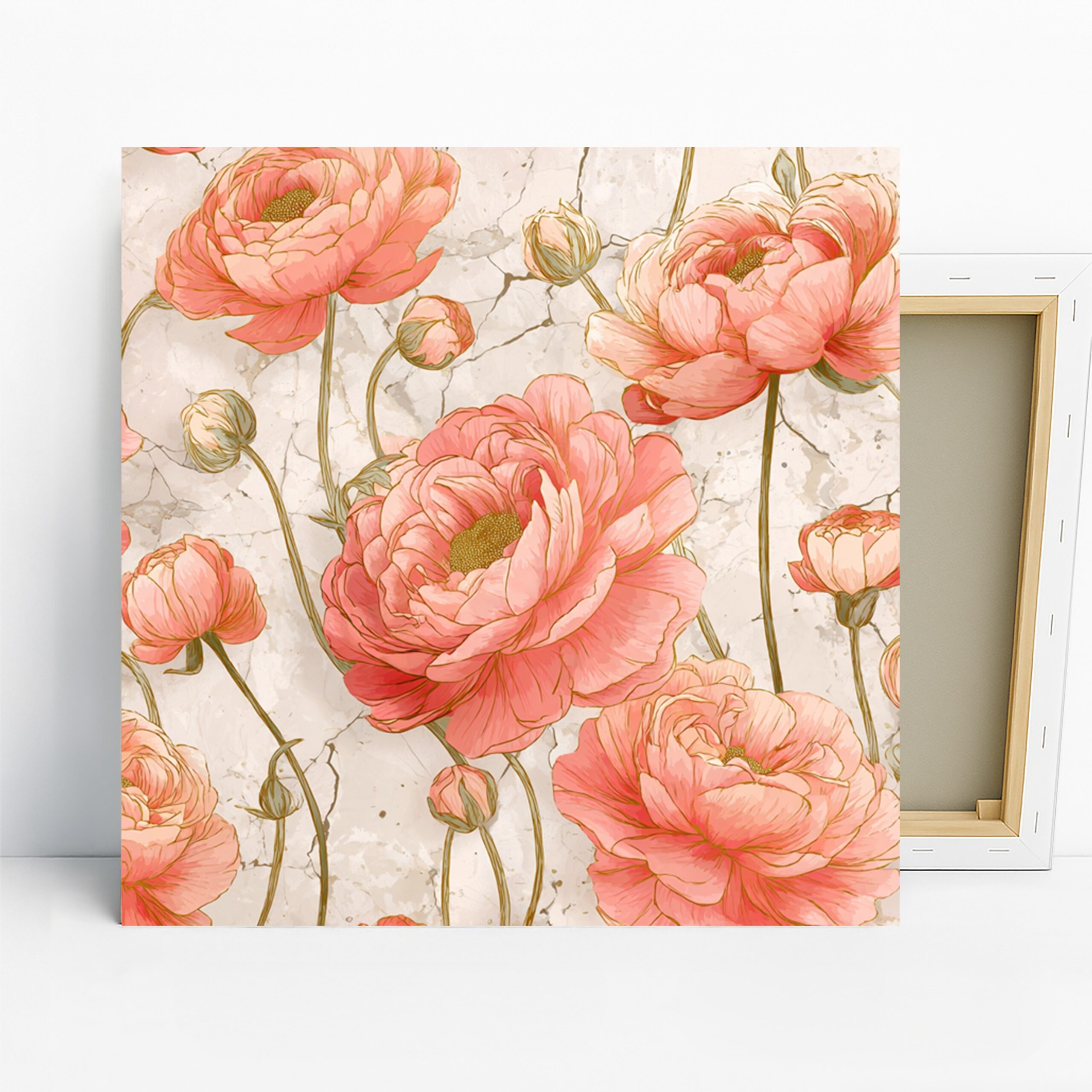 1.jpg Pink Peony Bloom Art
