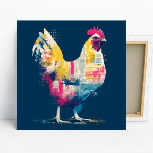 Colorful Rooster Art