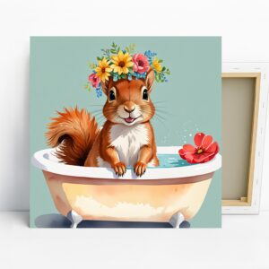 Squirrel Bathtub Art