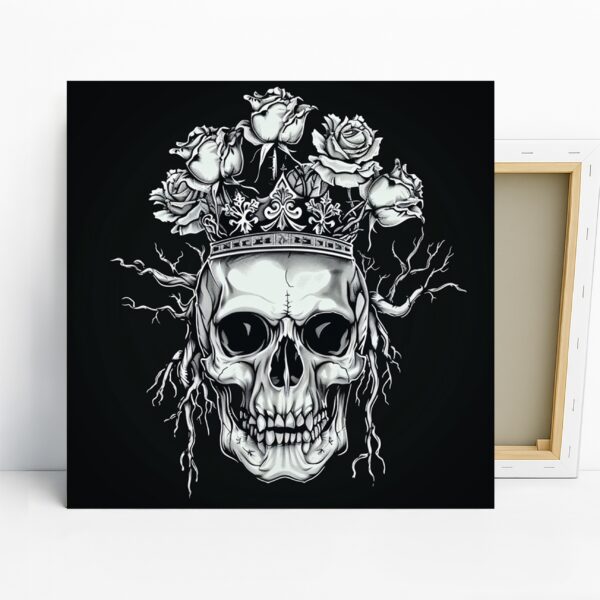 Royal Skull Rose Crown Art