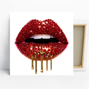 Glamorous Red Lips Art