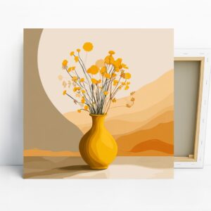 Golden Wildflower Art