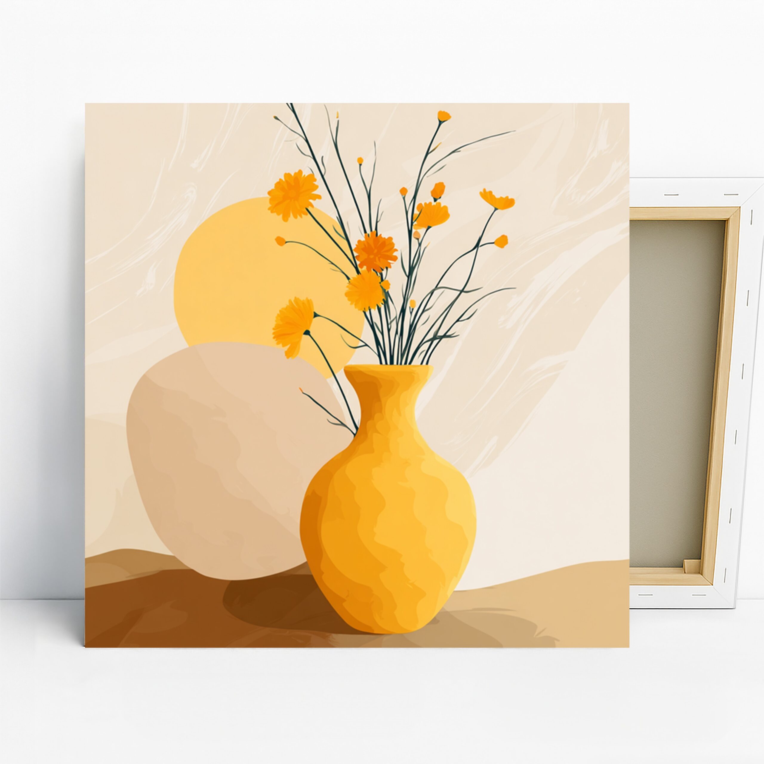 1.jpg Golden Blossoms Vase Art