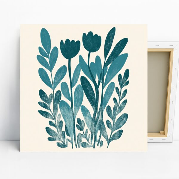 Teal Tulip Art