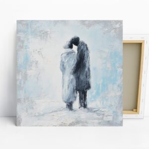 Embracing Silhouettes Art, Canvas or Poster, Co...