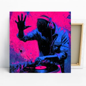 DJ Silhouette Neon Art