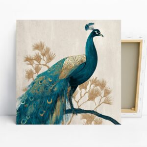 Peacock Art, Canvas or Poster, Nature Classic D...