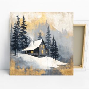 Winter Cabin Retreat Art
