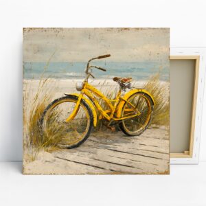 Yellow Beach Bicycle Art