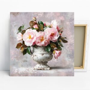Pink Camellia Bouquet Art