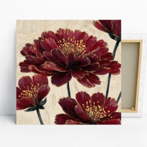 Burgundy Blossom Art