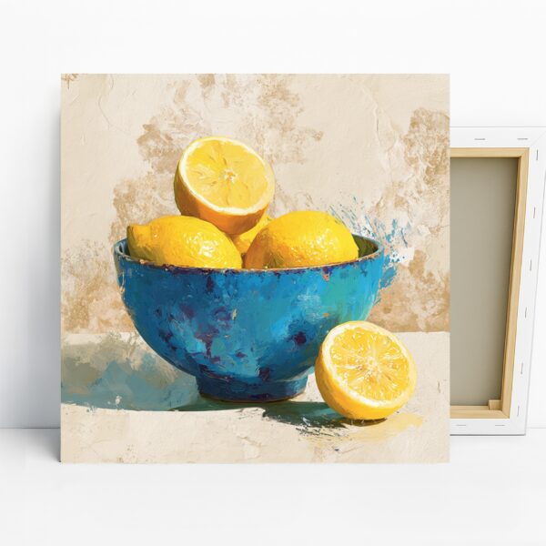 Lemon Blue Bowl Art