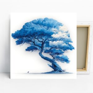 Blue Tree Bird Art