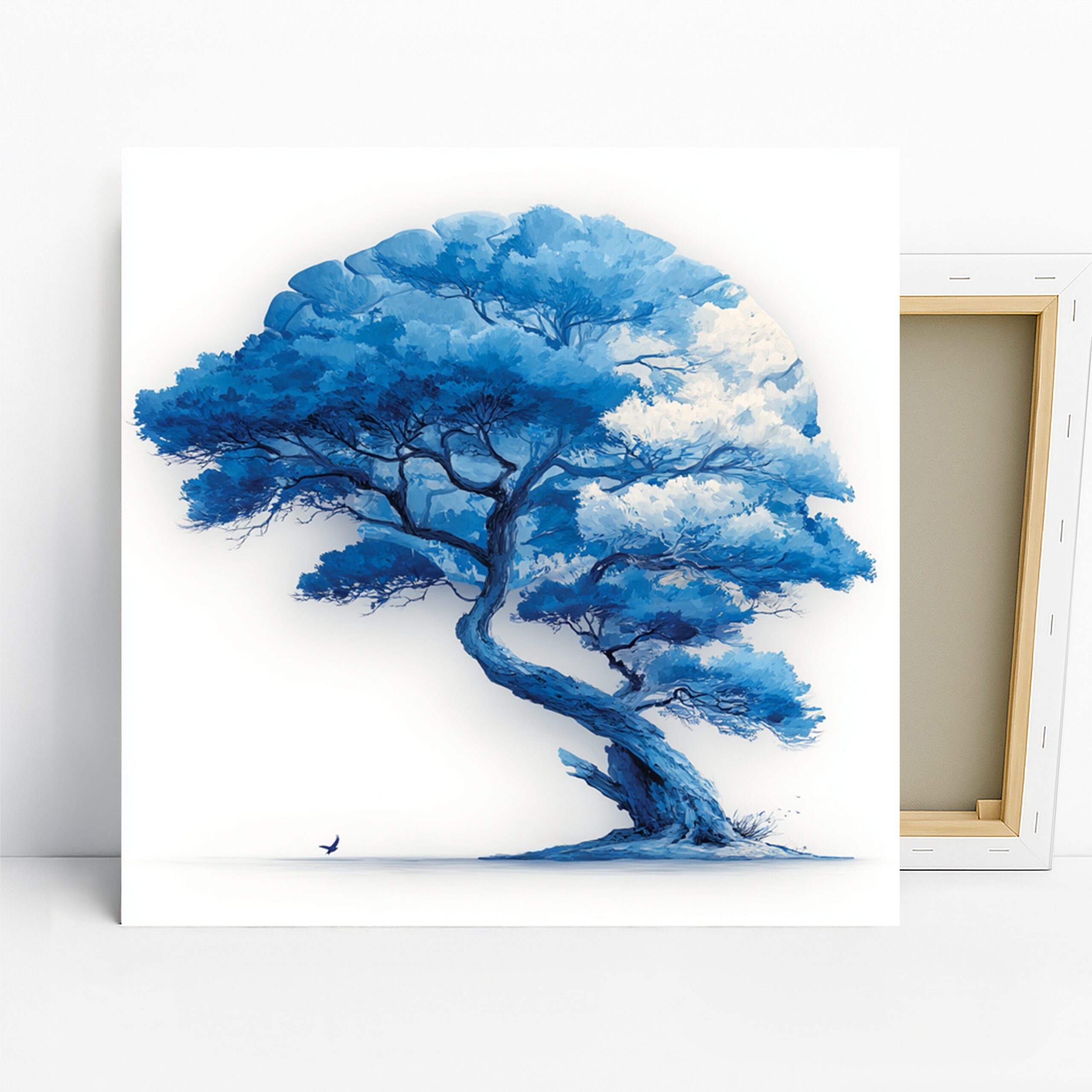 1.jpg Blue Tree Bird Art