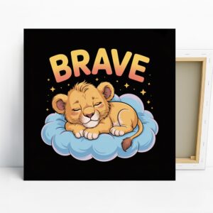 Brave Lion Cub Art