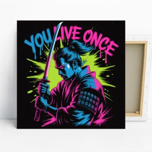 Neon Samurai Gamer Art