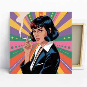 Retro Smoking Lady Art